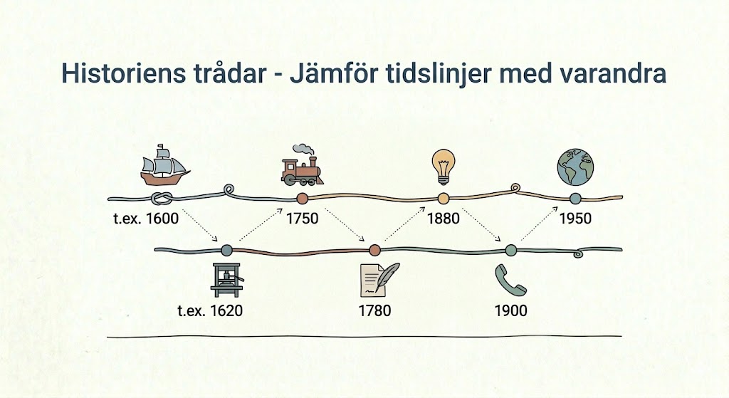 Historiens trådar – Jämför tidslinjer med varandra